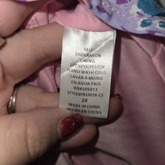 Chic Soul Floral Romper for Easter or Spring 2X - Picture 5 of 5